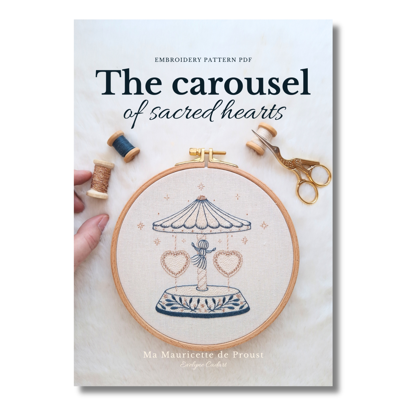 Patron de broderie - Le carrousel aux cœurs sacrés