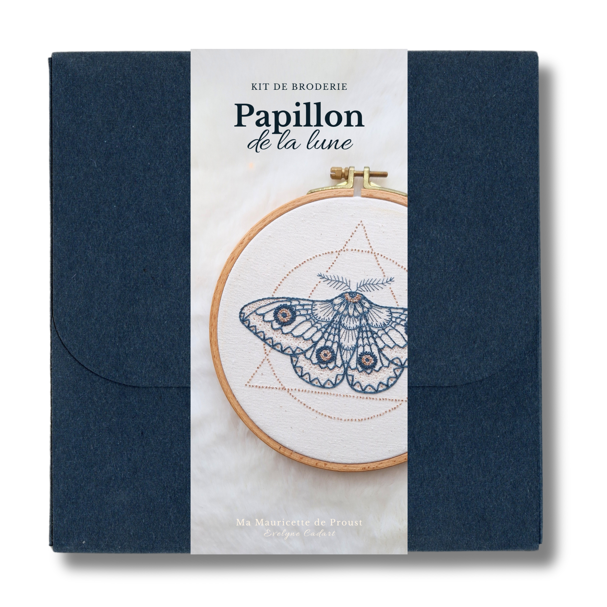 Kit de broderie fleur papillon : design Crewel moderne pour débutants - France