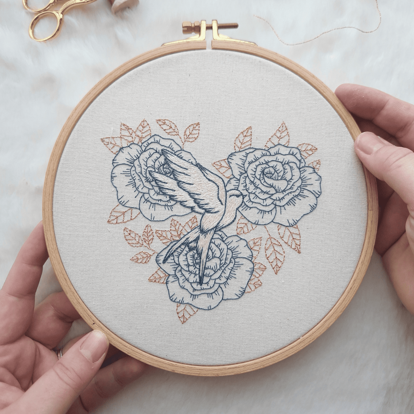 Patron de broderie - Printemps, mon amour
