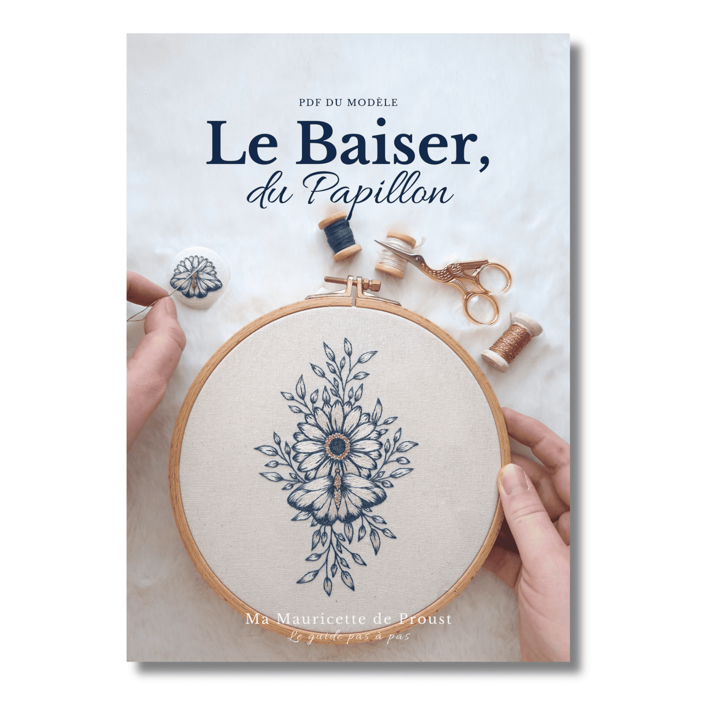 Patron de broderie - Le Baiser du Papillon