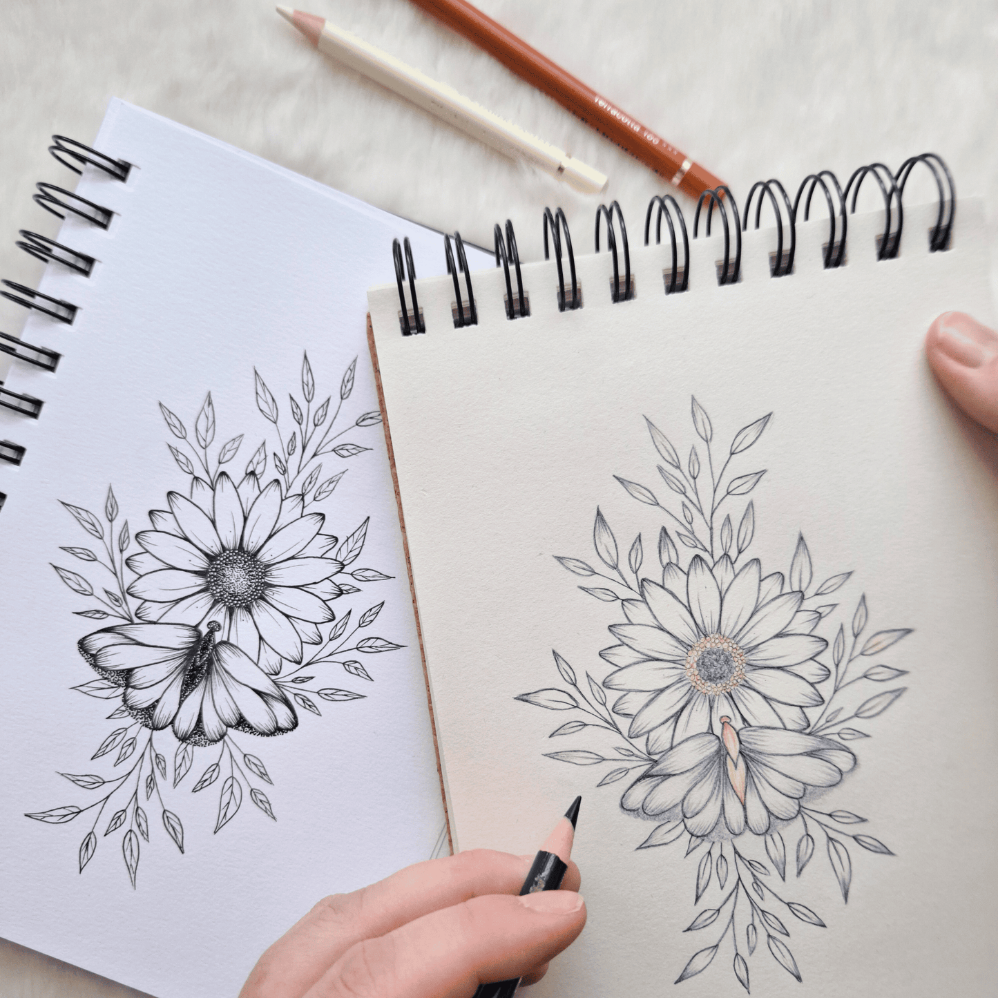 Patron de broderie - Le Baiser du Papillon