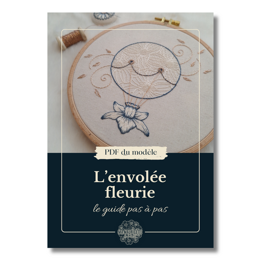 Patron de broderie - L'envolée fleurie