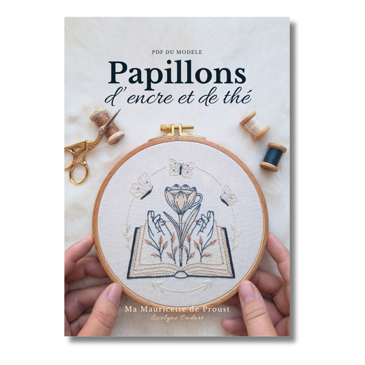 Patron de broderie - Papillons d'encre et de thé