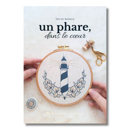 Patron de broderie - Un phare dans le coeur