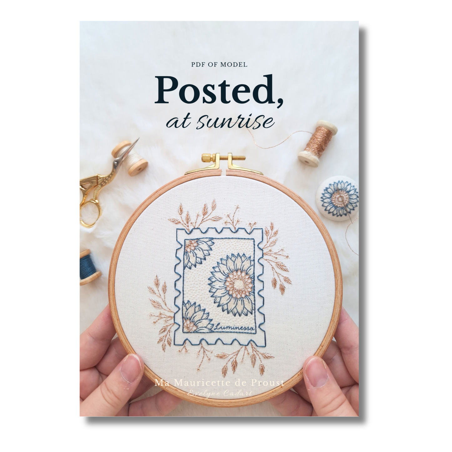 Patron de broderie - Postée au Soleil levant