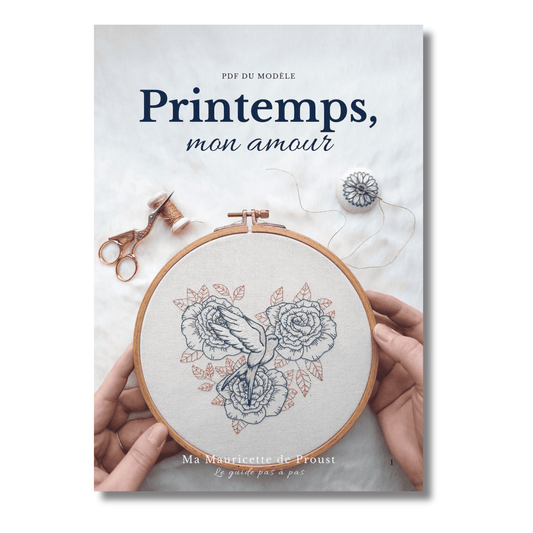 Patron de broderie - Printemps, mon amour
