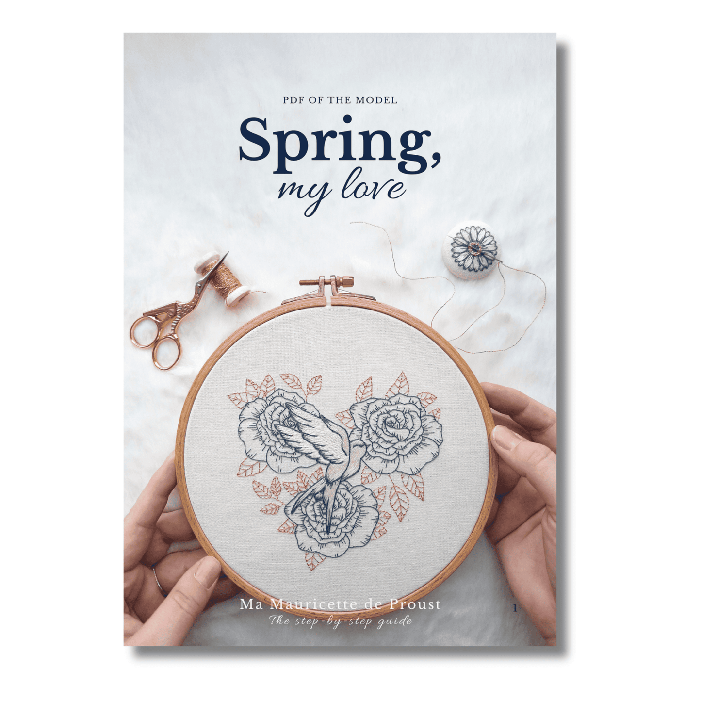 Patron de broderie - Printemps, mon amour