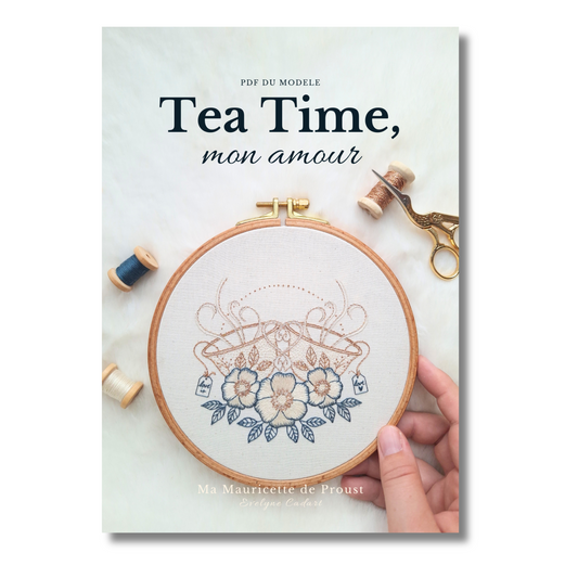 Patron de broderie - Tea Time, mon amour