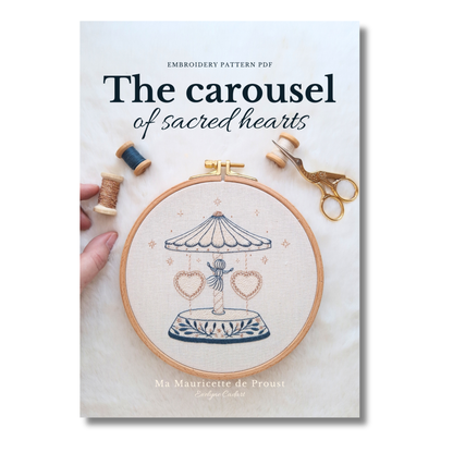 Patron de broderie - Le carrousel aux cœurs sacrés