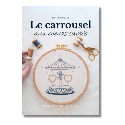 Patron de broderie - Le carrousel aux cœurs sacrés
