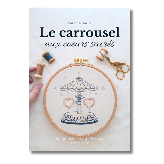 Patron de broderie - Le carrousel aux cœurs sacrés