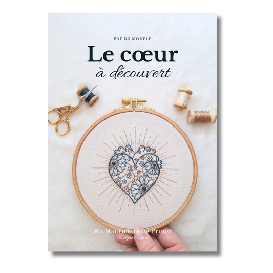 Patron de broderie - Le cœur à découvert