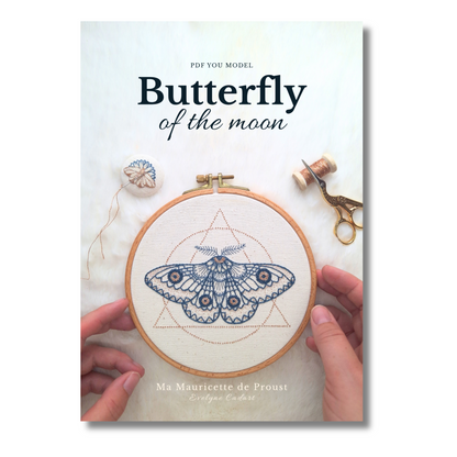 Patron de broderie - Papillon de la Lune