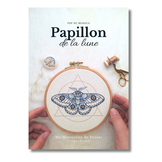 Patron de broderie - Papillon de la Lune