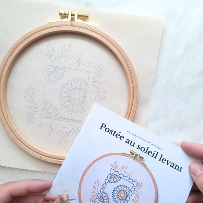 Kit de broderie - Postée au soleil levant