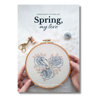 Patron de broderie - Printemps, mon amour