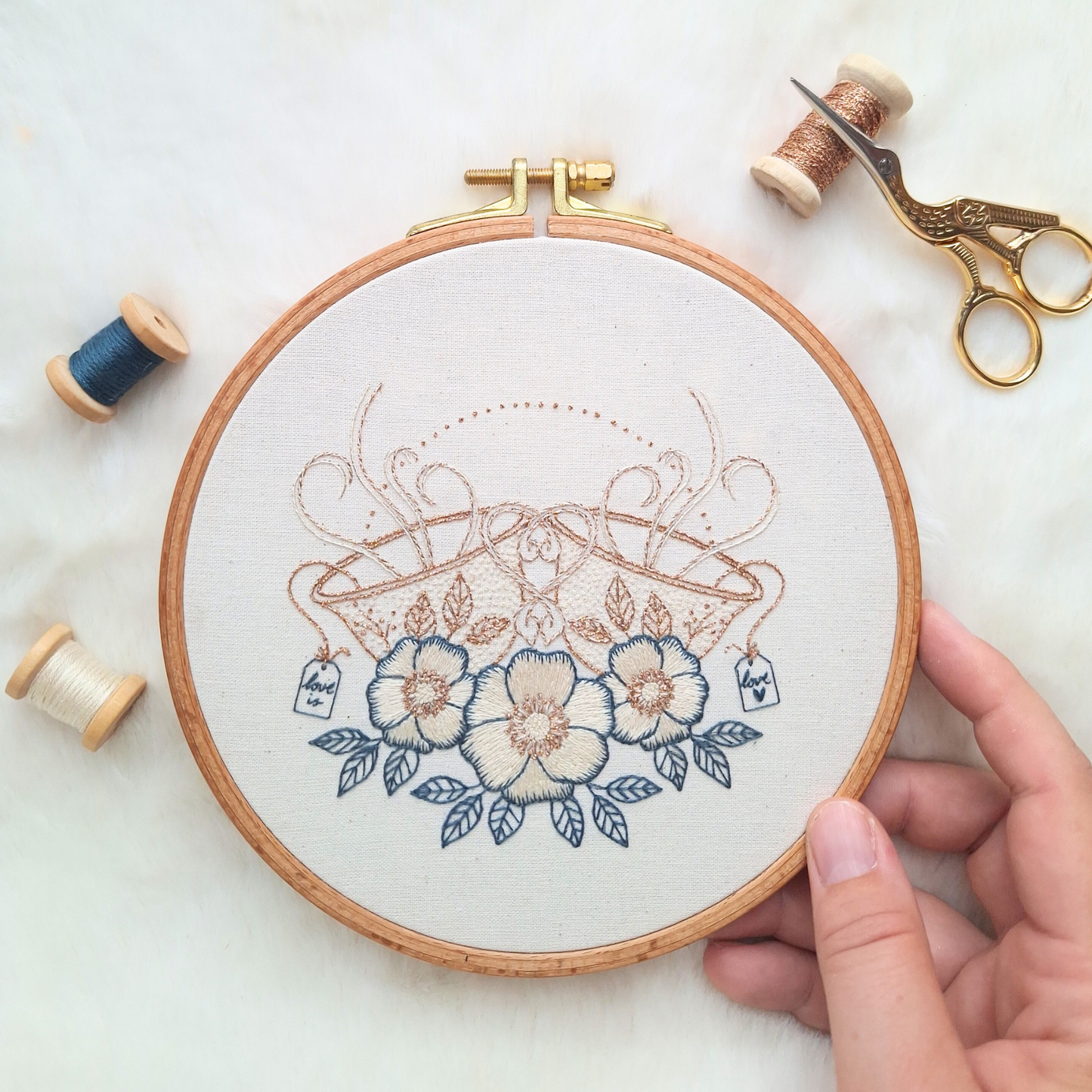 Patron de broderie - Tea Time, mon amour