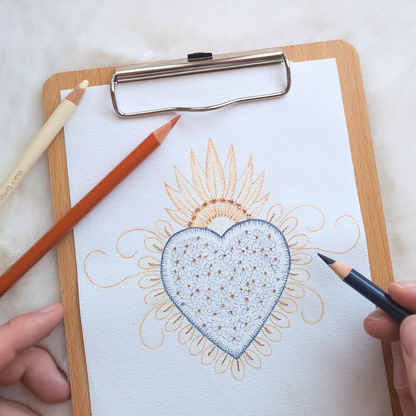 Patron de broderie - Messager du coeur