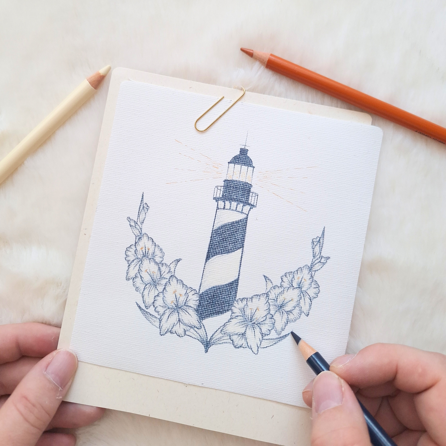 Patron de broderie - Un phare dans le coeur