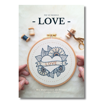 Patron de broderie - LOVE