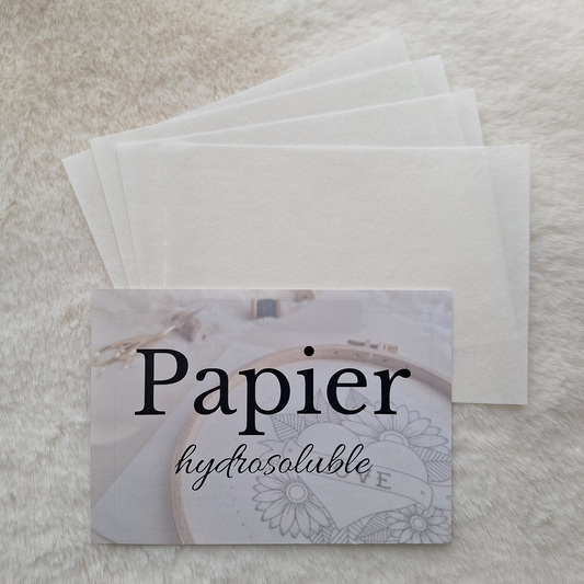 Papier hydrosoluble autocollant