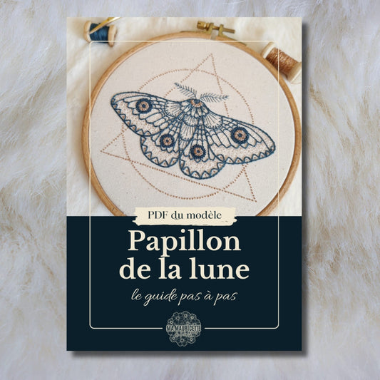 Patron de broderie - Papillon de la Lune